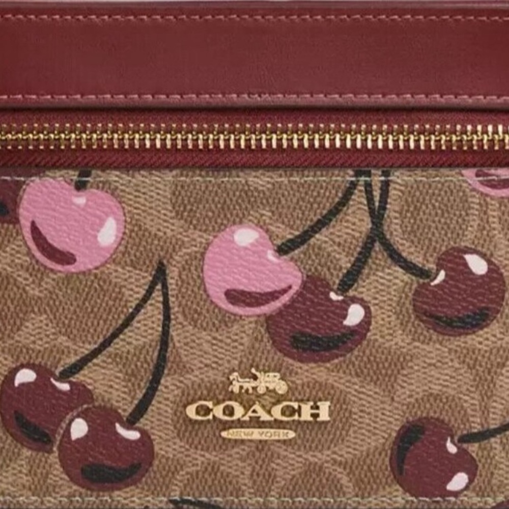Coach Cherry Print Cosmetic Case - Picture 3 of 3